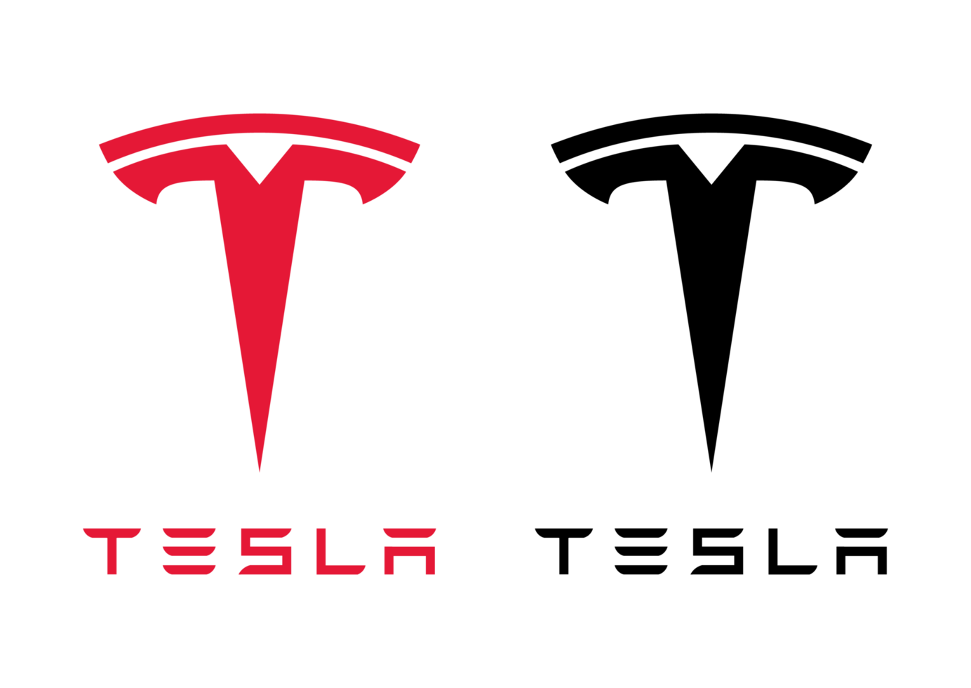 Futuristic, Sleek, and Streamlined (Latest Tesla Logo) 