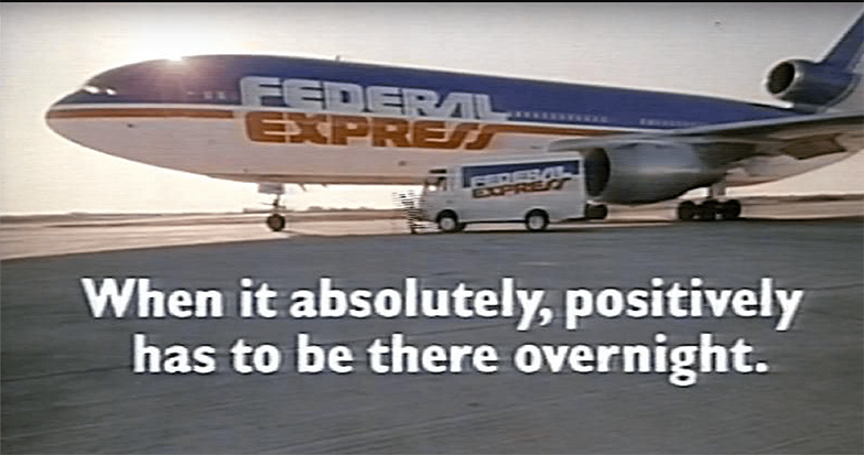 Old FedEx Slogan 